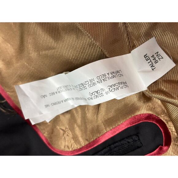 Zara Collection Blazer Womens Small Gold Metallic Tailored Jacket Evening - Picture 5 of 9